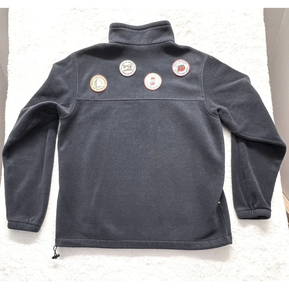 Columbia Fleece‎ Jacket Full Zip Sewing enthusiasts Patches Blue Women's L